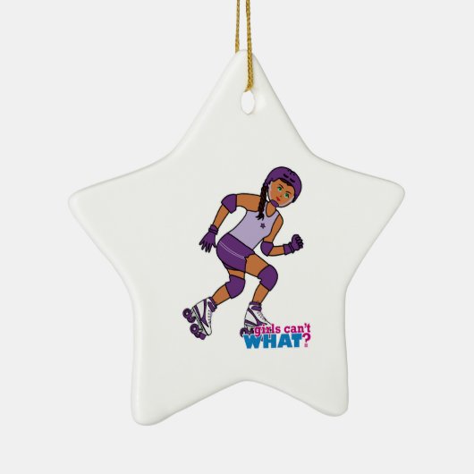 Roller Derby Girl Keramikornament (Rechts)