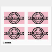 Roller Derby Girl Limited Edition, Skaten Design Rechteckiger Aufkleber (Blatt)
