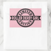 Roller Derby Girl Limited Edition, Skaten Design Rechteckiger Aufkleber (Tasche)