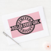 Roller Derby Girl Limited Edition, Skaten Design Rechteckiger Aufkleber (Umschlag)