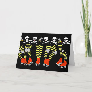 Roller Derby Grußkarte Karte