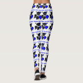 Roller Derby Heart (blau) Leggings (Rückseite)