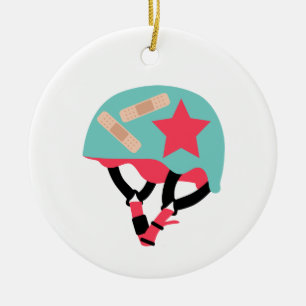 Roller Derby Helm Keramik Ornament