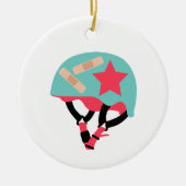 Roller Derby Helmet Keramik Ornament (Vorne)