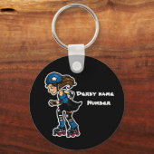 Roller Derby Jammer Anpassbar Schlüsselanhänger (Vorderseite)