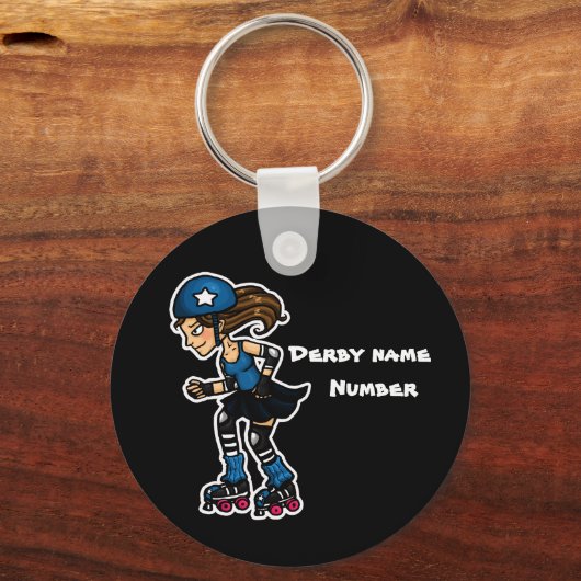 Roller Derby Jammer Anpassbar Schlüsselanhänger (Vorderseite)