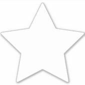 Roller Derby Jammer White Star Vinyl Aufkleber (Vorderseite)