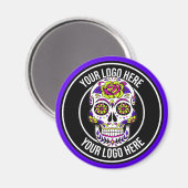 Roller Derby Logo Lila Schwarz Magnet (Vorderseite/Rückseite)