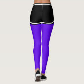 Roller Derby Logo Lila Schwarz Mannschaftsname Uni Leggings (Rückseite)