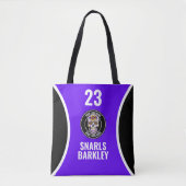 Roller Derby Logo Lila Schwarz Team Name Uniform Tasche (Vorderseite)