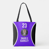 Roller Derby Logo Lila Schwarz Team Name Uniform Tasche (Rückseite)