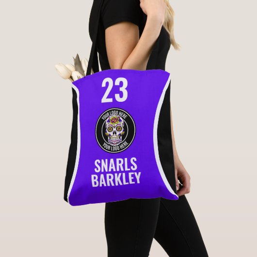 Roller Derby Logo Lila Schwarz Team Name Uniform Tasche (Von Nahem)
