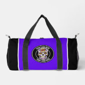 Roller Derby Logo Lila Schwarz Teamname Uniform Duffle Bag (Vorderseite)