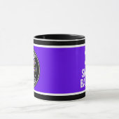 Roller Derby Logo Lila Schwarz Teamname Uniform Tasse (Zentrum)