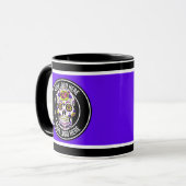 Roller Derby Logo Lila Schwarz Teamname Uniform Tasse (Vorderseite Links)