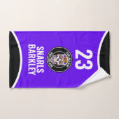 Roller Derby Logo Purple Black Team Name Uniform Handtuch (Handtuch)