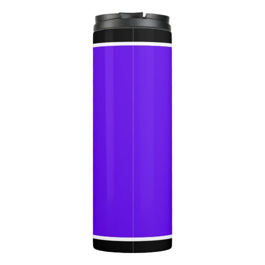 Roller Derby Logo Purple Black Team Name Uniform Thermosbecher (Rückseite)