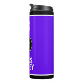 Roller Derby Logo Purple Black Team Name Uniform Thermosbecher (Nach rechts gedreht)