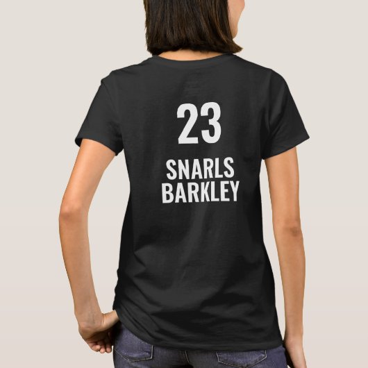 Roller Derby Logo Team Name Uniform T-Shirt (Rückseite)