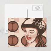 Roller Derby Mädchen Postkarte (Vorne/Hinten)