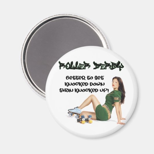 Roller Derby... Magnet (Vorderseite/Rückseite)
