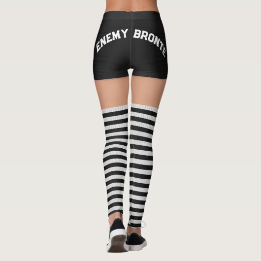 Roller Derby Name Black Shorts Stricksocken Leggings (Rückseite)