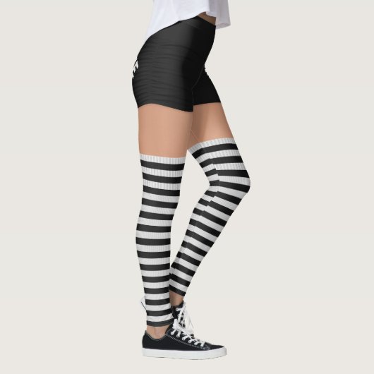 Roller Derby Name Black Shorts Stricksocken Leggings (Rechts)