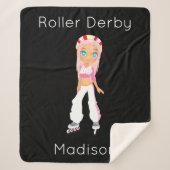 Roller Derby Personalisiert Sherpa Blanket Sherpadecke (Vorderseite)
