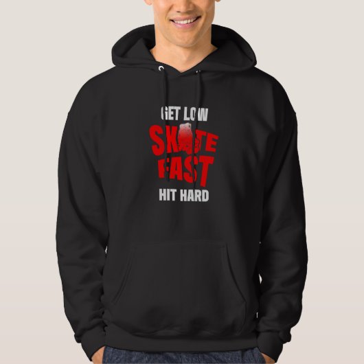 Roller Derby Player Skate Fast Skating Team   Hoodie (Vorderseite)