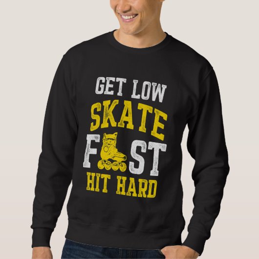 Roller Derby Player Skate Fast Skating Team Sweatshirt (Vorderseite)