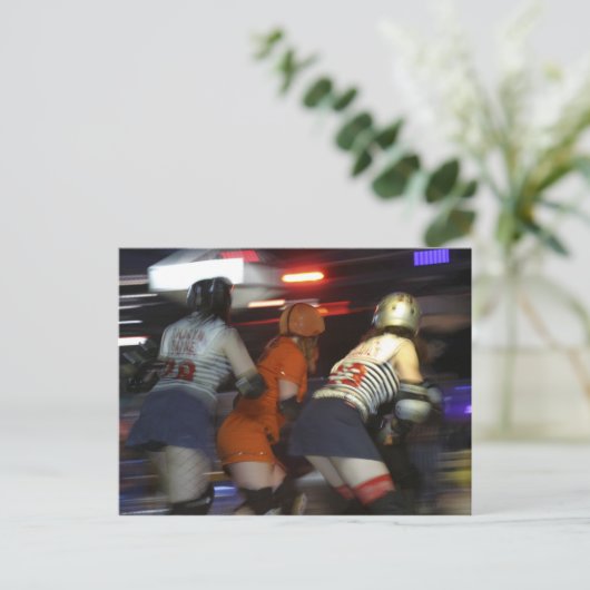 Roller Derby Postkarte (Stehend Vorderseite)