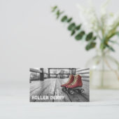 Roller Derby, Roller, Foto Business Card Visitenkarte (Stehend Vorderseite)