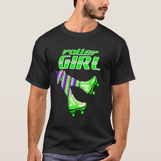 Roller Derby Roller Skating Girl T-Shirt (Vorderseite)