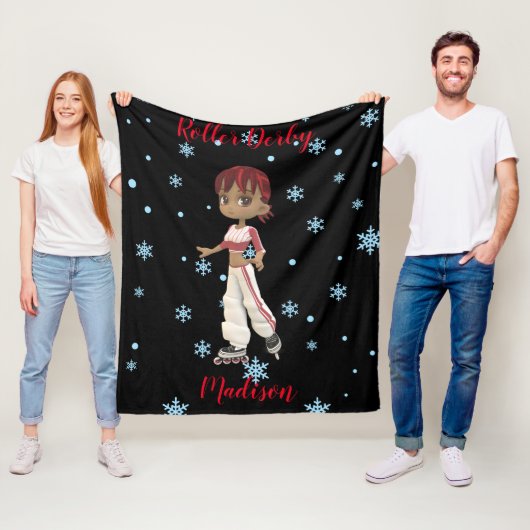 Roller Derby Schneeflocke Fleecedecke (Beispiel)