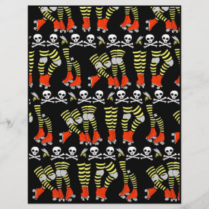 Roller Derby Scrapbook Paper 8,5" x 11"