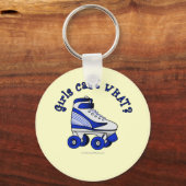 Roller Derby Skate - Blau Schlüsselanhänger (Vorderseite)
