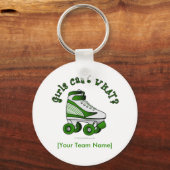 Roller Derby Skate - Green Schlüsselanhänger (Vorderseite)