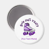 Roller Derby Skate - Lila Magnet (Vorderseite/Rückseite)