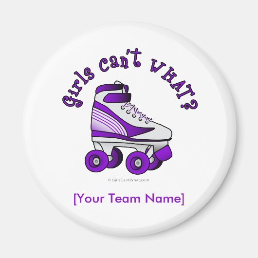 Roller Derby Skate - Lila Magnet (Vorne)