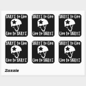 Roller Derby, Skate Live to Skate, Jammer Quadratischer Aufkleber (Blatt)