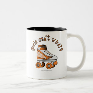 Roller Derby Skate - Orange Zweifarbige Tasse