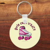 Roller Derby Skate - Rosa Schlüsselanhänger (Vorderseite)
