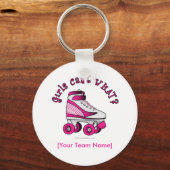 Roller Derby Skate - Rosa Schlüsselanhänger (Vorderseite)