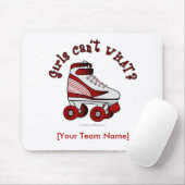 Roller Derby Skate - Rot Mousepad (Mit Mouse)