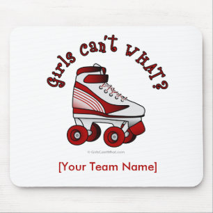 Roller Derby Skate - Rot Mousepad
