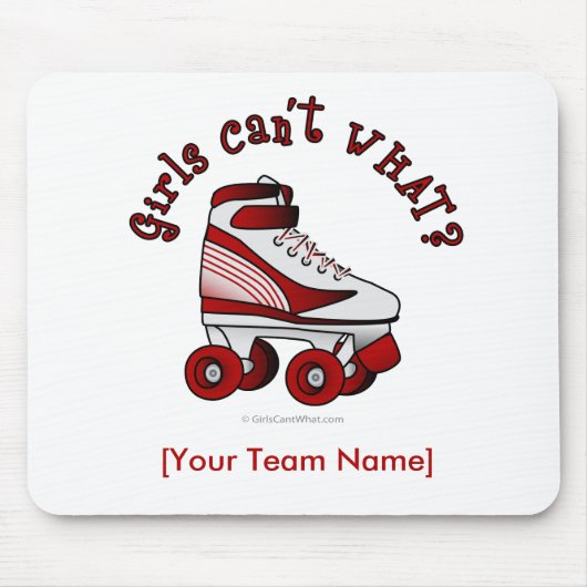 Roller Derby Skate - Rot Mousepad (Vorne)