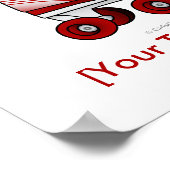 Roller Derby Skate - Rot Poster (Ecke)