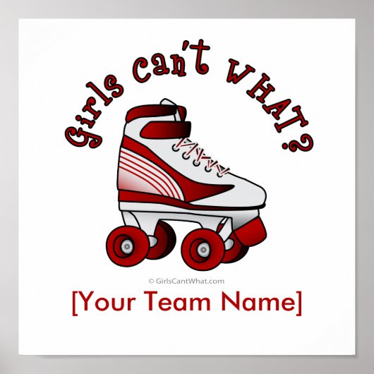 Roller Derby Skate - Rot Poster (Vorne)