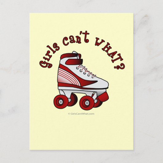 Roller Derby Skate - Rot Postkarte (Vorderseite)