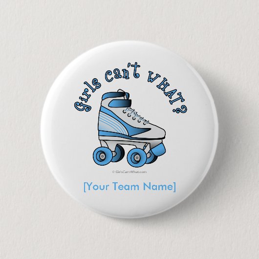 Roller Derby Skate - Sky Blue Button (Vorderseite)